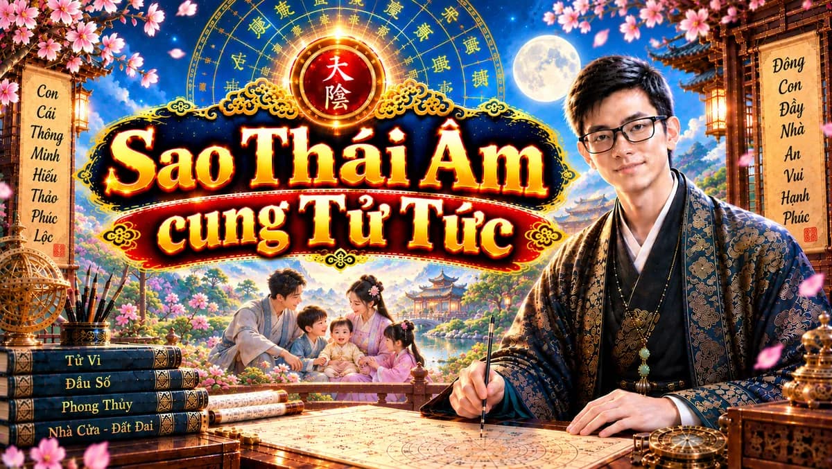 Luận Giải Chi Tiết Sao Thái Âm Tọa Thủ Cung Tử Tức