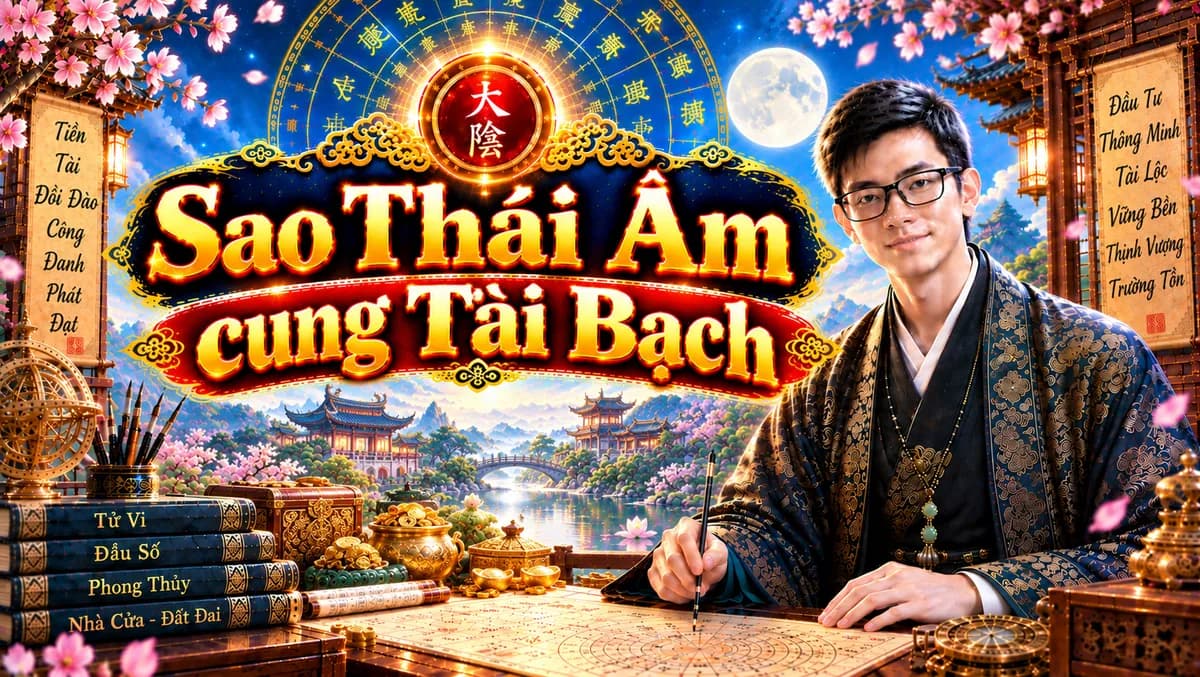 Luận Giải Chi Tiết Sao Thái Âm Tọa Thủ Cung Tài Bạch
