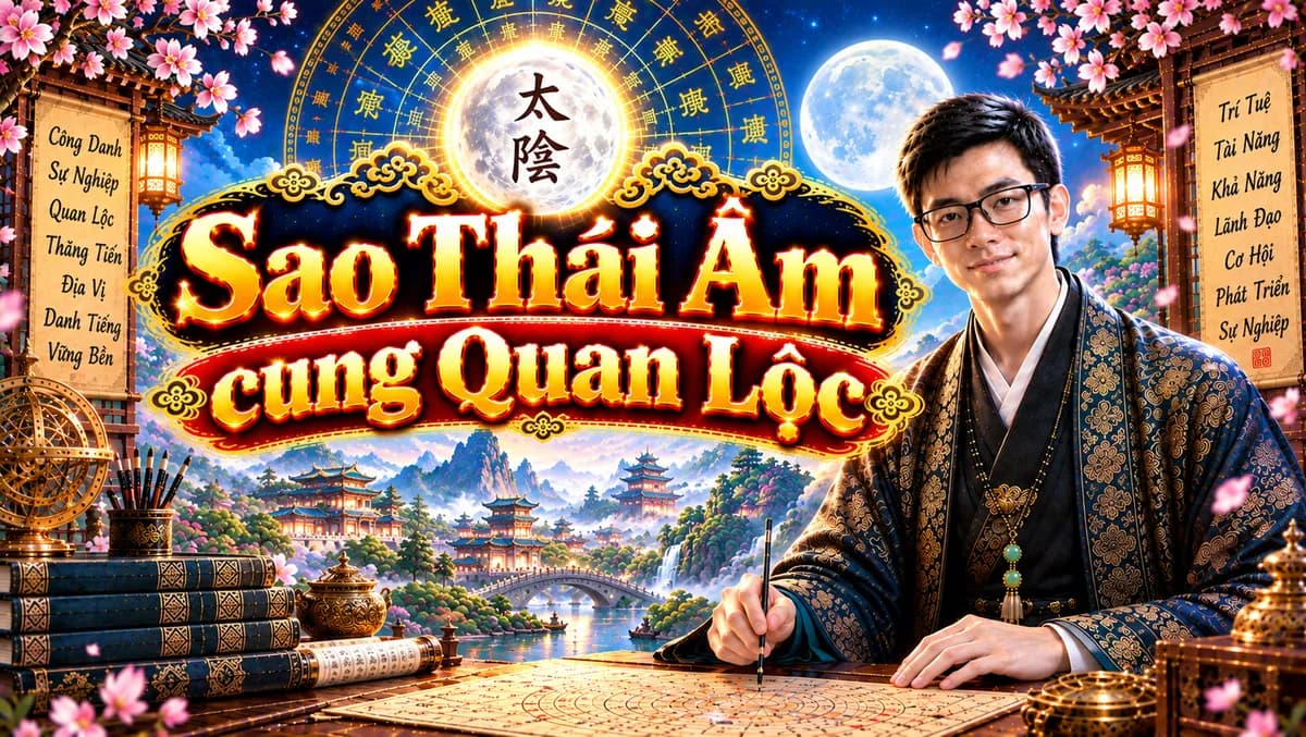 Luận Giải Chi Tiết Sao Thái Âm Tọa Thủ Cung Quan Lộc