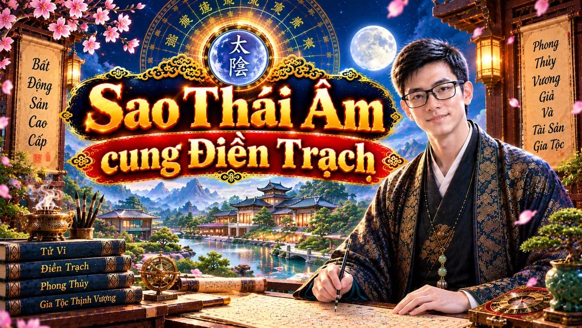 Luận Giải Chi Tiết Sao Thái Âm Tọa Thủ Cung Điền Trạch